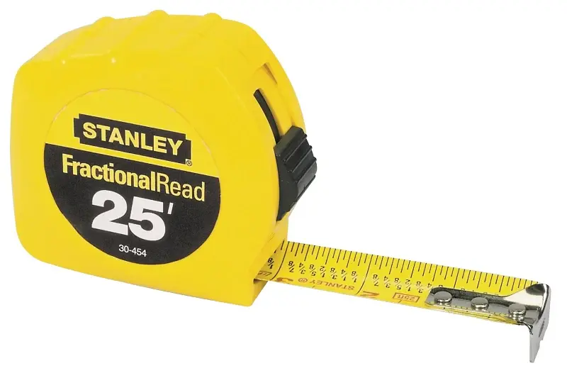 STANLEY 30-454 Measuring Tape, 25 ft L Blade, 1 W Blade, Alloy Blade, ABS Case, Closed Case