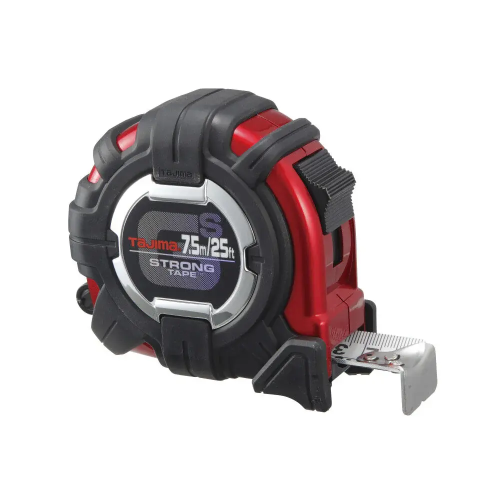 Tajima GS-C25BW GS LOCK Measuring Tape 25 Ft. x 1 Inch Tape Measure Connects to Clip