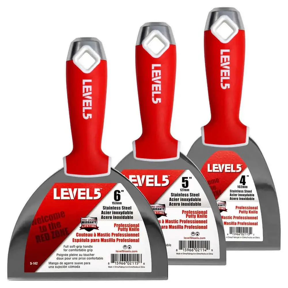 Level 5 Stainless Metal Joint Knife Set Soft Grip Handles 5-620