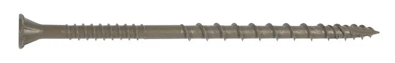 Simpson Strong-Tie Deck-Drive DSVT DSVT3R5LB Deck Screw, #10 Thread, 3 L, Variable Thread, Tan, Ribbed Flat Head
