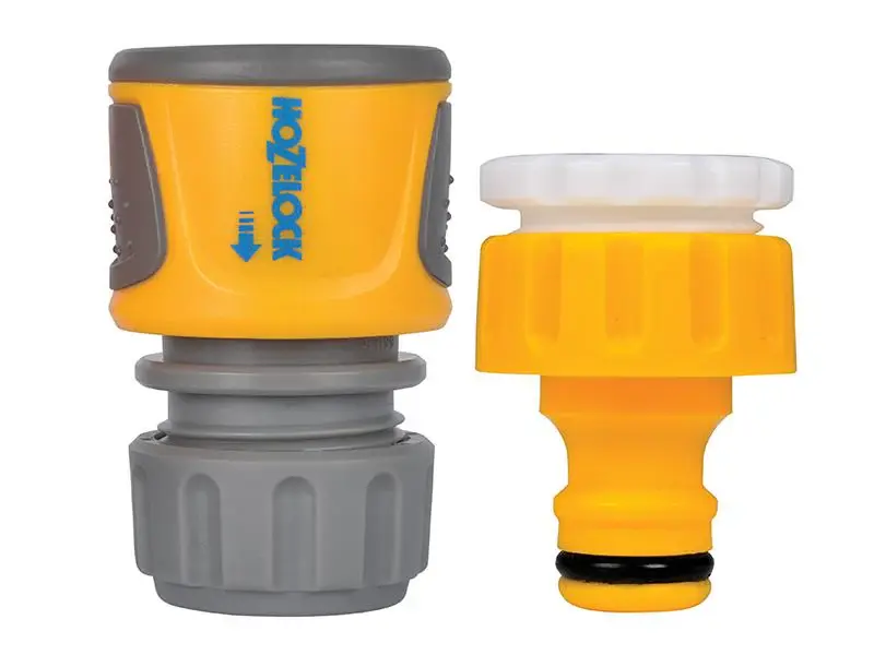 Hozelock Threaded Tap & Velvety Touch Hose End Connector Set