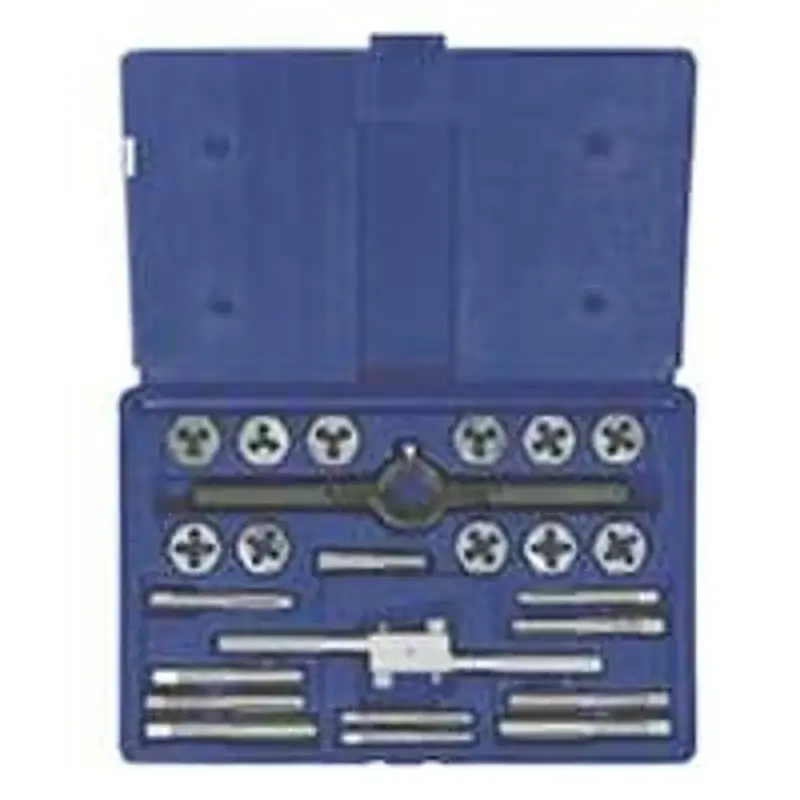 Irwin POWER-GRIP 24614 Tap and Die Set, comes : 1/2-13 NC, 1/2-20 NF Fractional Plug Tap and 1 Hexagon Dies