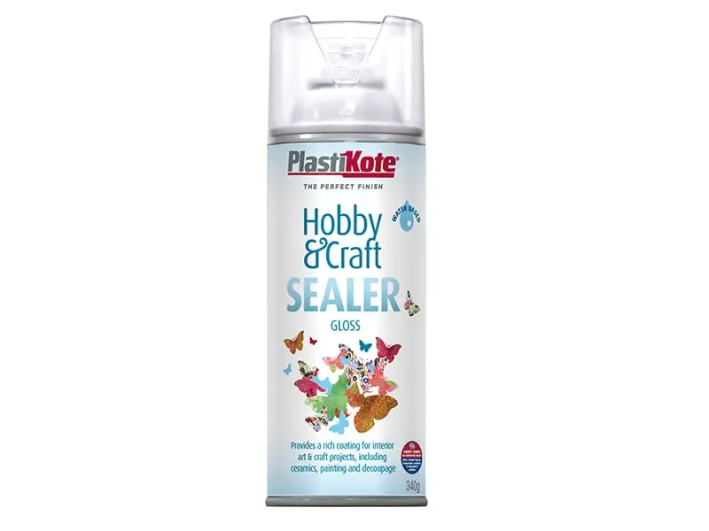 Clear Dry Plasti-kote Hobby & Craft Sealer Crystal Gloss 400ml - Tile Sealant