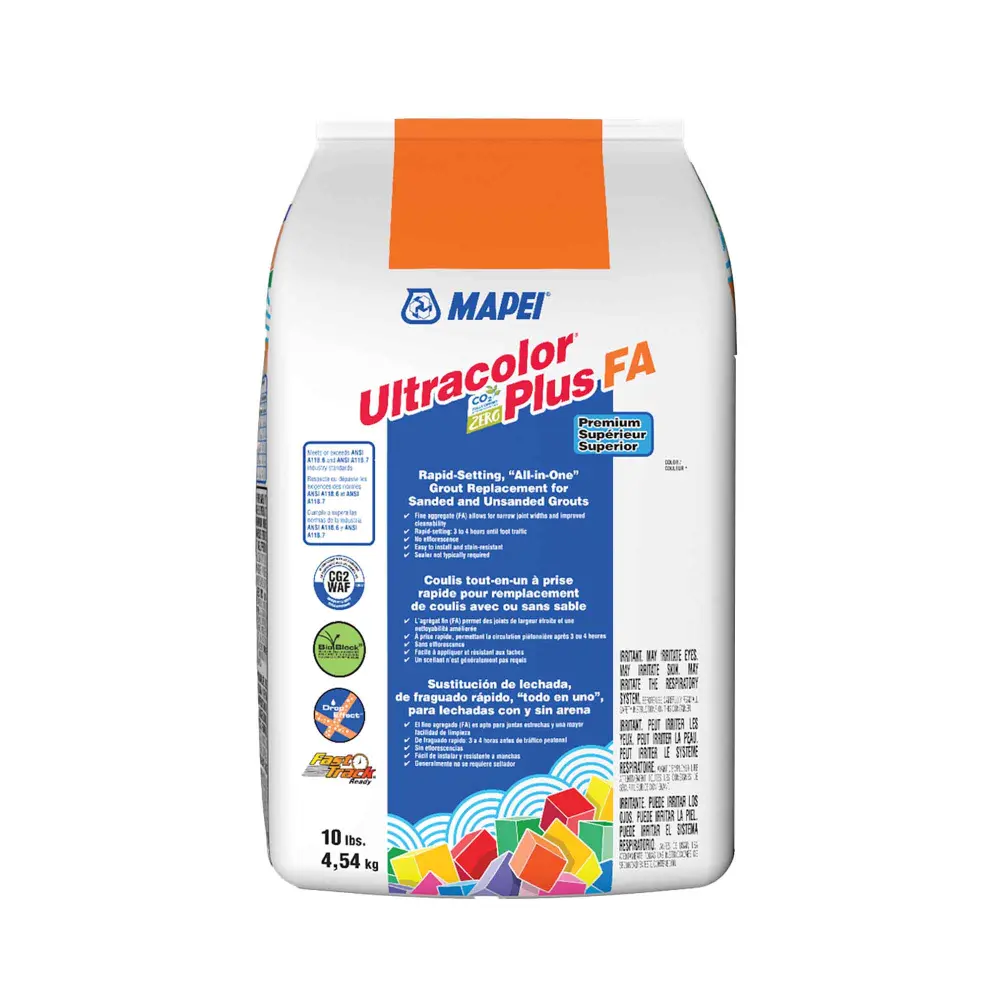 Ultracolor Plus FA Rapid-Setting Integrated Grout Replacement Sanded and Unsanded Grouts 10 lbs, Silver #27