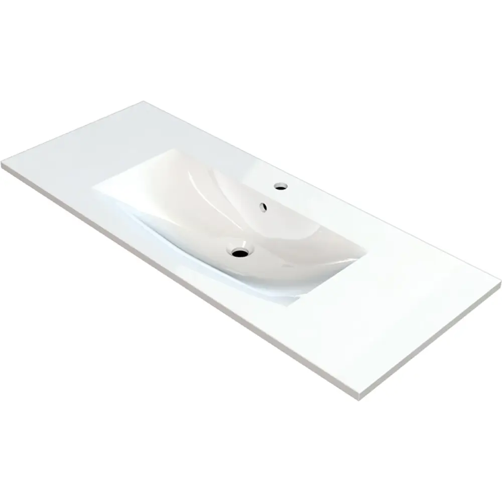 MARMITE: Furniture washbasin MEGX 1200C, Mineral Composite Snow High Gloss 87712 121.4 cm