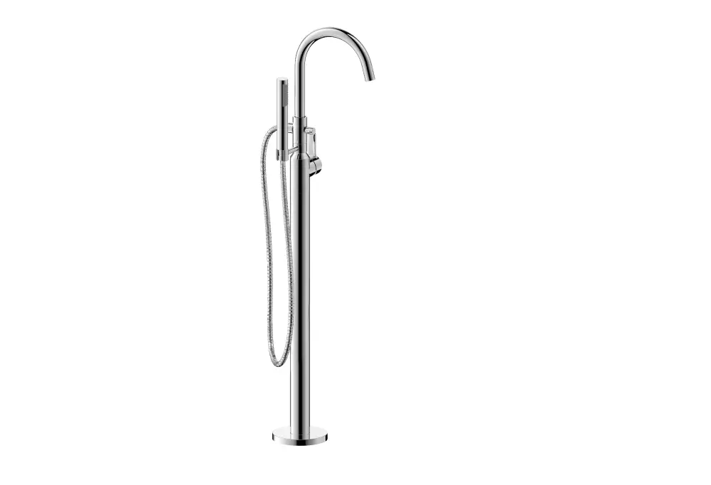 Palais Royal Floor Position Euro Claw Foot or Roman Tub Top Filler Faucet Hand Shower Chrome