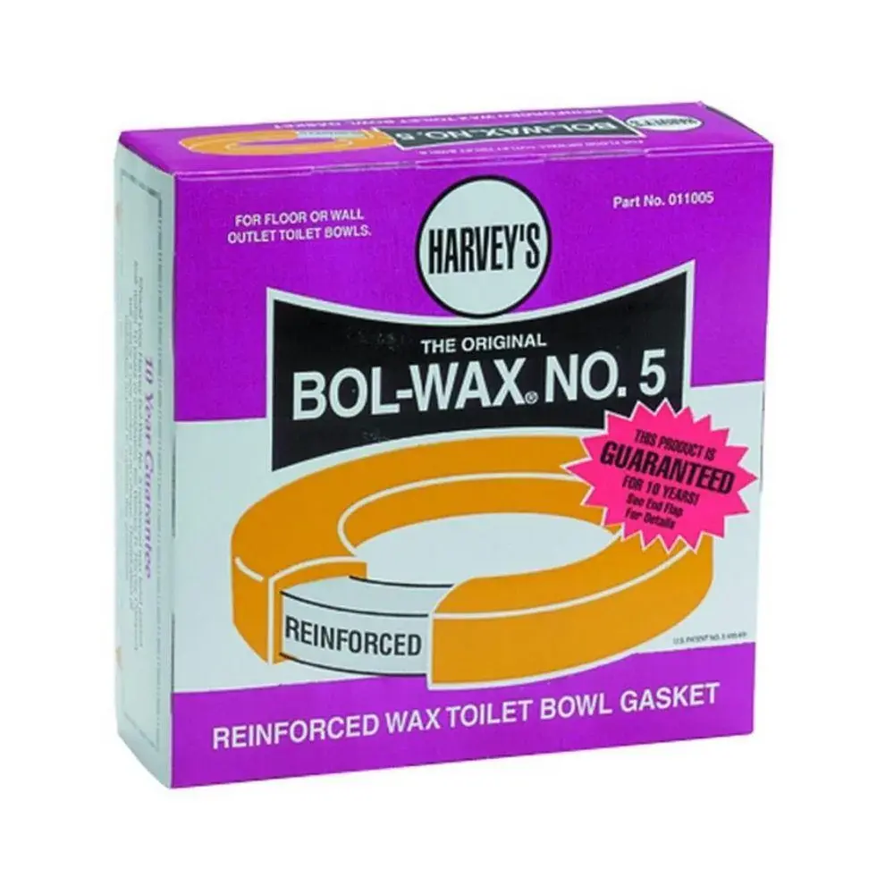 011005 OATEY Harvey™ Bol-Wax® 3" or 4" No. 5 Specialty Reinforced Wax Gaskets Commercial Restrooms