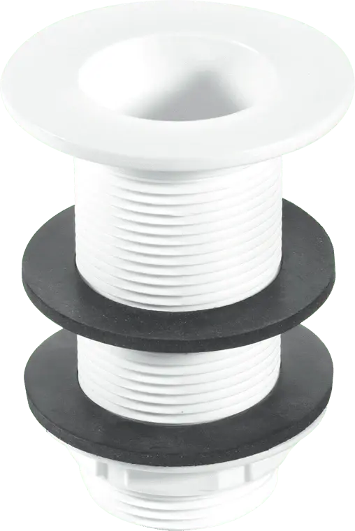 McAlpine W21 Tank Overflow; 70mm Flange x 3½" Tail Unslotted Waste without Overflow Grid