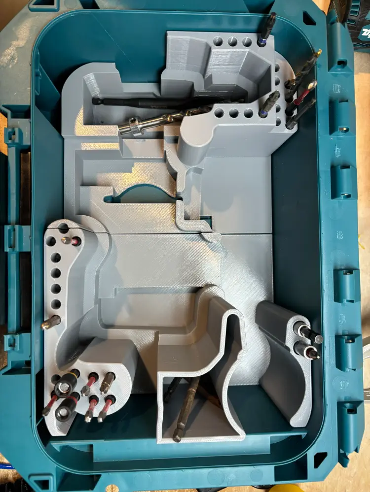 Foam Lined MAKTRAK Organizer insert Makita 18v Drill & Impact Driver (Mk18DID MT)
