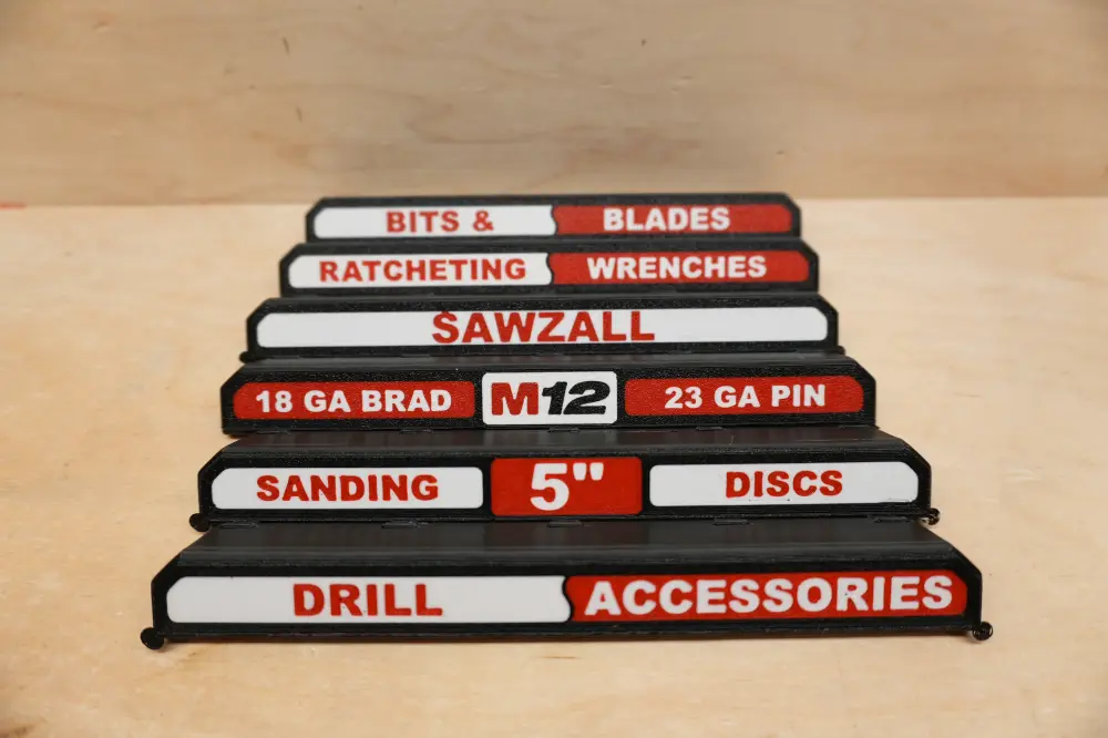 Packout Drawer Handles - 2 or 3 Drawer - Paired Name (PDH-23D) Garage Storage