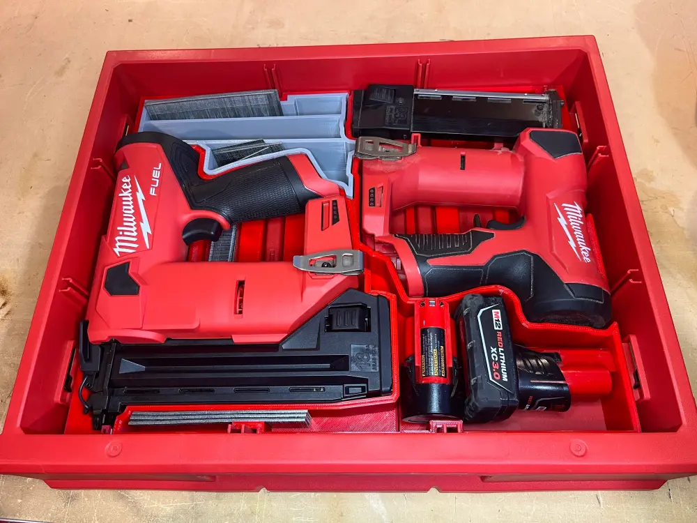 Pegboard Compatible Packout Drawer Insert M12 Nailers (MN12 D)