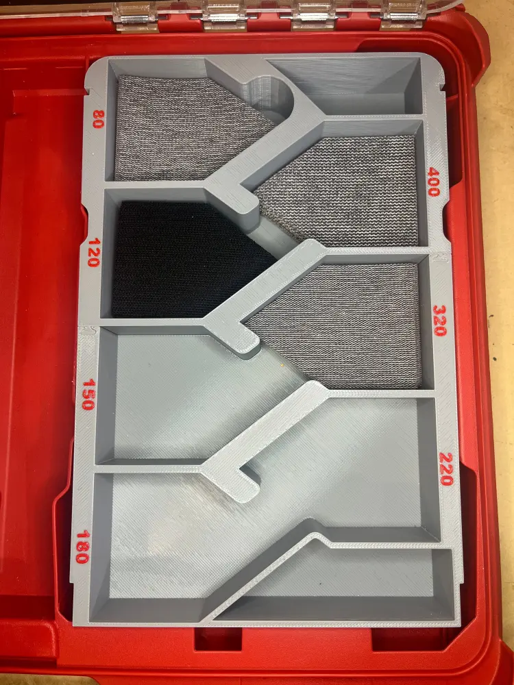 Wall Mounted Low Profile Packout Insert Detail Sandpaper (DSD LP)