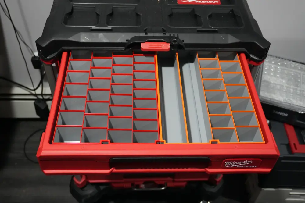 Wall Mounted Packout Drawer Miniature Parts Organizers (PPO 4D)