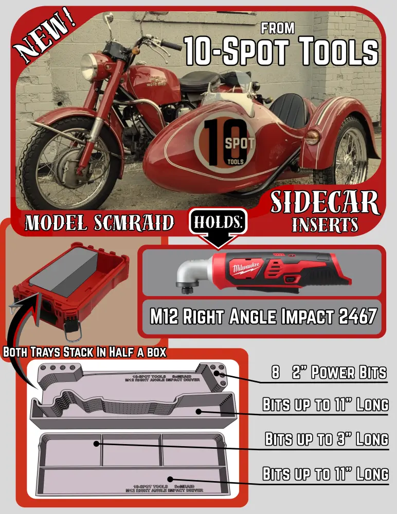 Packout SideCar Insert M12 Right Angle Impact Driver (ScMRAID)