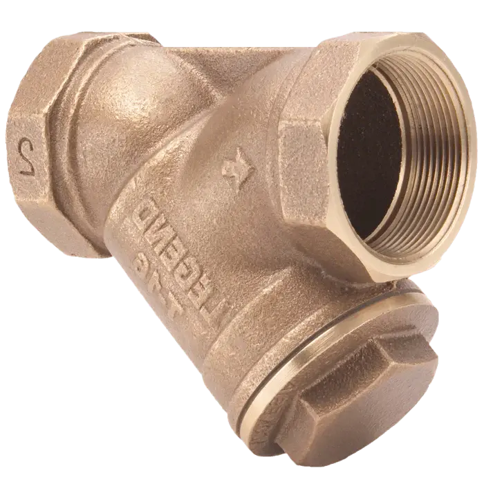 105-707 Legend Valve & Fitting 1-1/2" T-16 Sleek Brass Y-Strainer