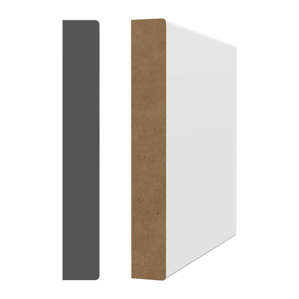 1/2'' x 3-1/2'' x 16' Pearl Primed MDF Baseboard