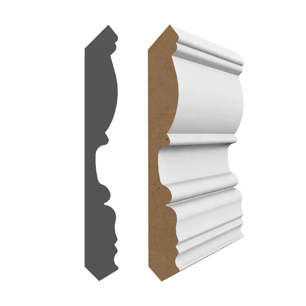 5/8'' x 4-1/2'' x 8' Pearl Primed MDF O'gee