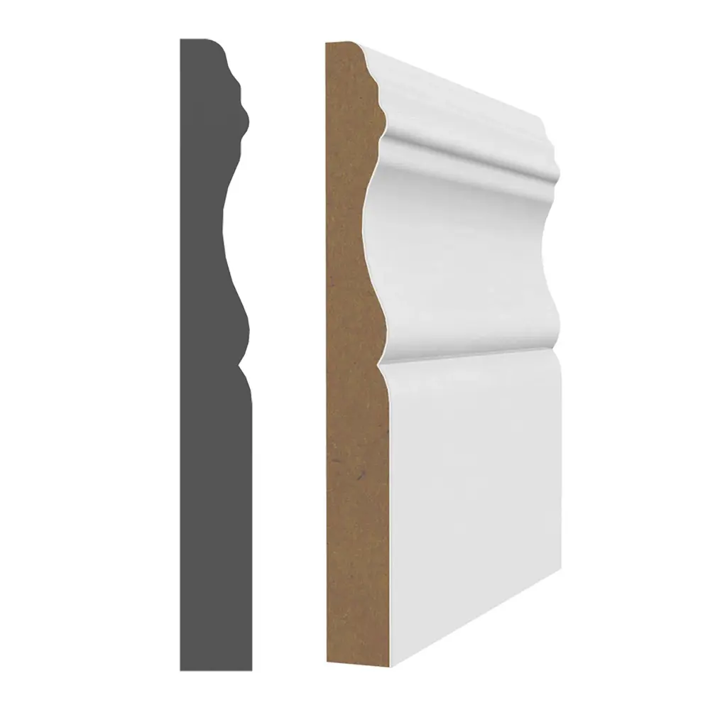 1/2" x 4-1/8'' x 8' Chalk Primed MDF Baseboard
