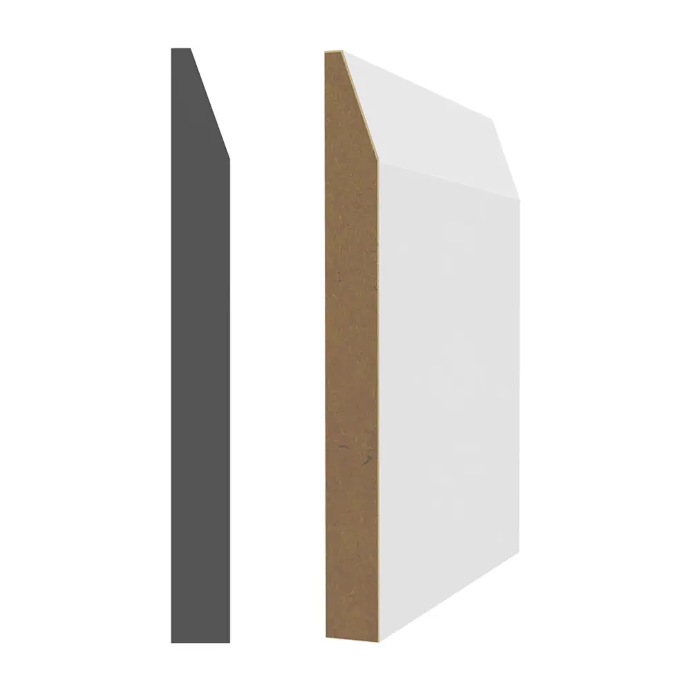 1/2'' x 4-3/4'' x 14' Pearl Primed MDF Baseboard
