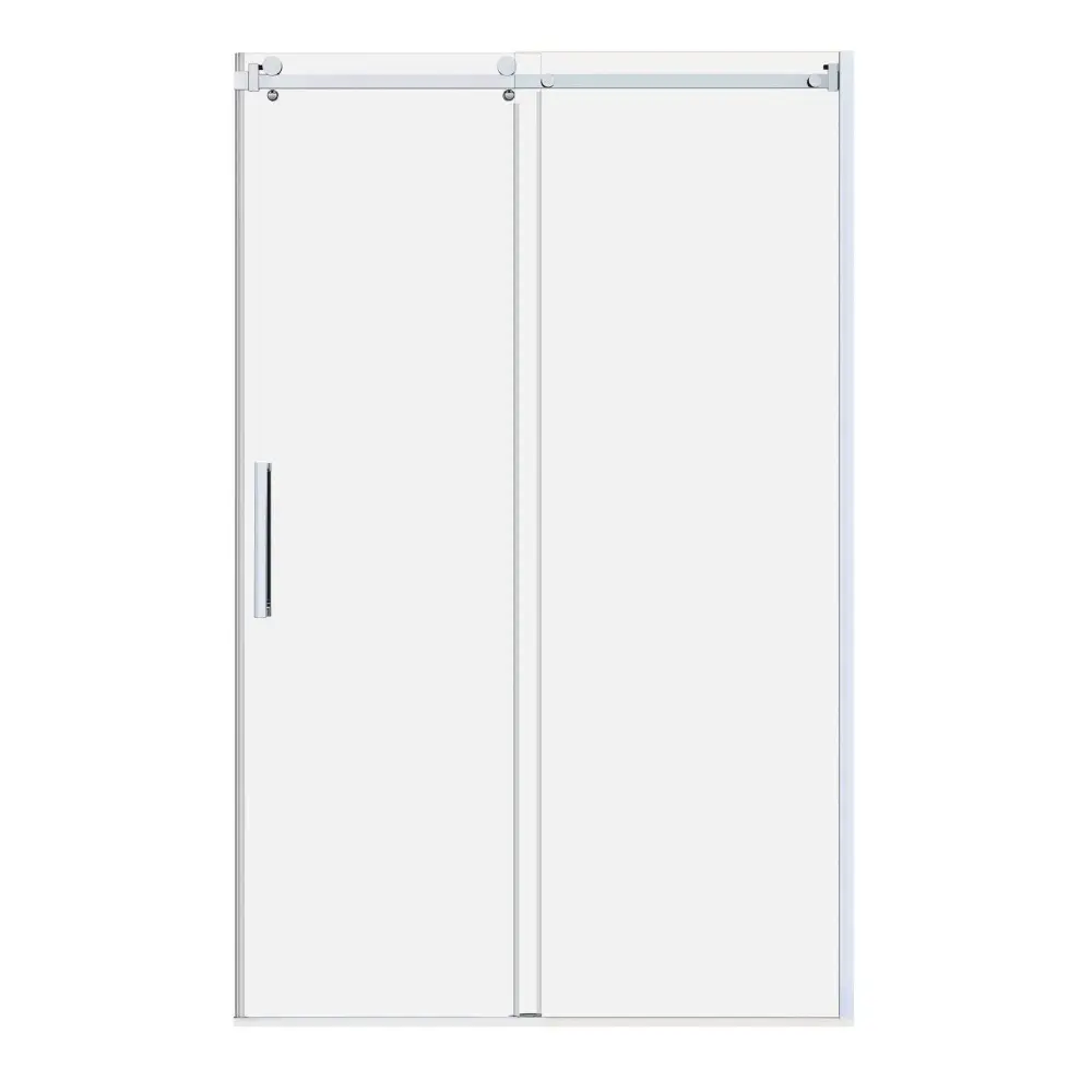 44-48 W x 76 H Sliding Shower Semi-Frameless Door ULTRA-B Distinct Glass Chrome