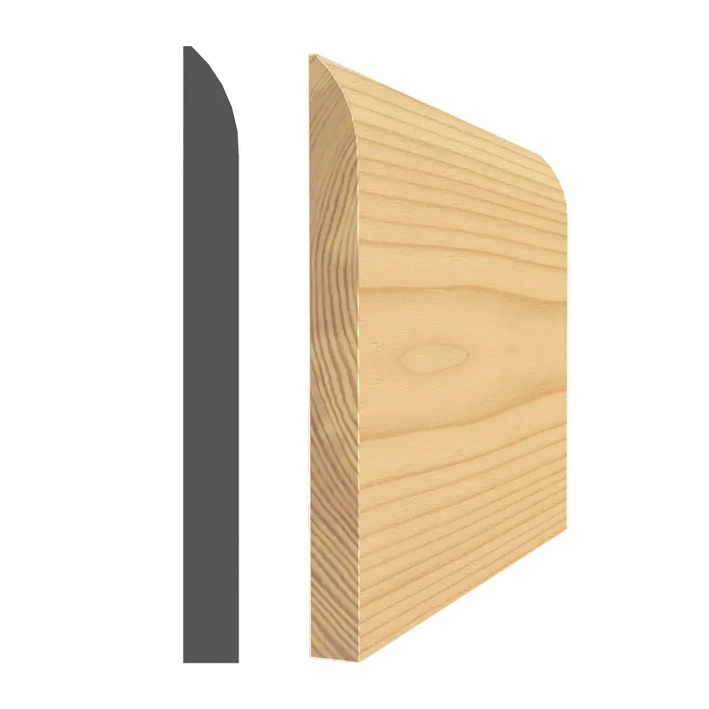 5/16'' x 3-1/8'' x 8' Finger Jointed Pinewood Baseboard