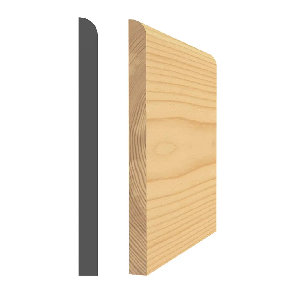 5/16'' x 4-1/8'' x 8' Finger Jointed Pinewood Baseboard