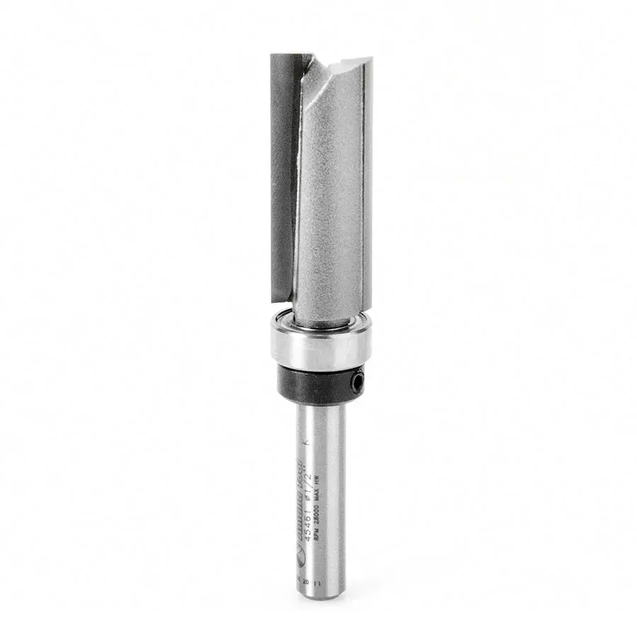 Amana Tool 45461 Carbide Tipped Flush Trim Plunge Template 1/2 Dia x 1-1/4 x 1/4 Inch Shank Upper BB