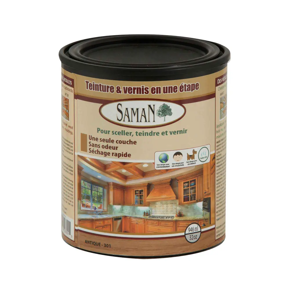 Antique One Step Wood Stain and Varnish, 946 ml