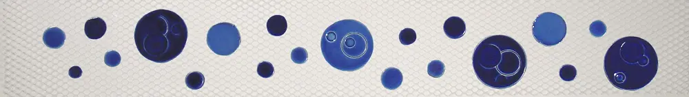 Artistry Mosaics Bubbles Step Markers Pottery Swimming Pool Mosaic (3" x 24", Blue) DIY Projects