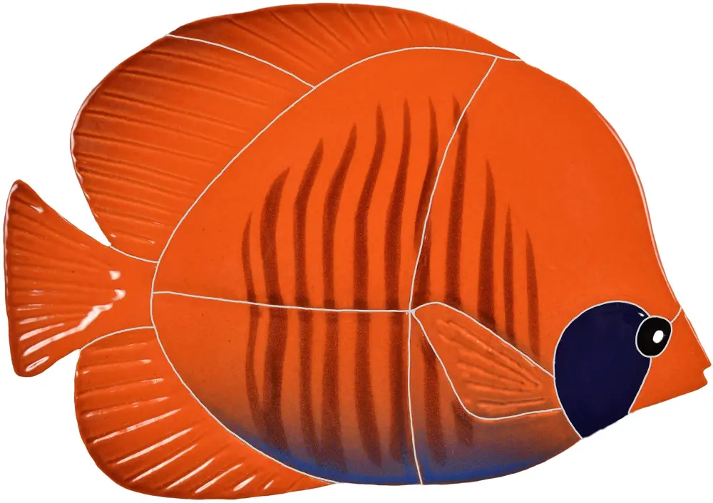 Artistry Mosaics Tiger Tang Pottery Swimming Pool Mosaic (5" x 8", Orange)