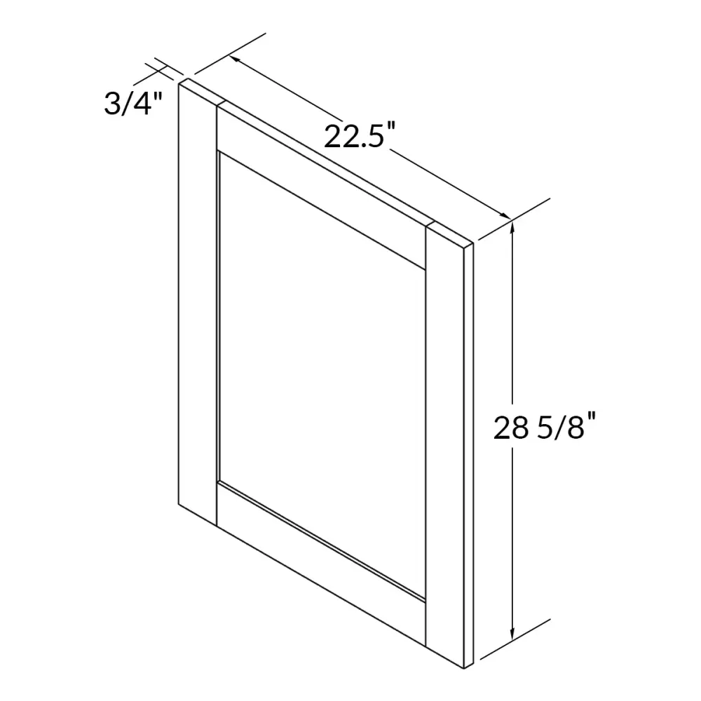Base decorative door BDD24 Milan Pearl 22 1/2 . width 28 5/8 . height 3/4 . depth