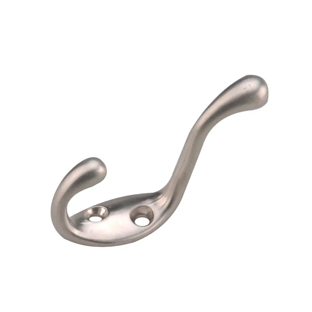 Brushed Nickel Heavy-Duty Coat Hook # 235, 3-1/2"