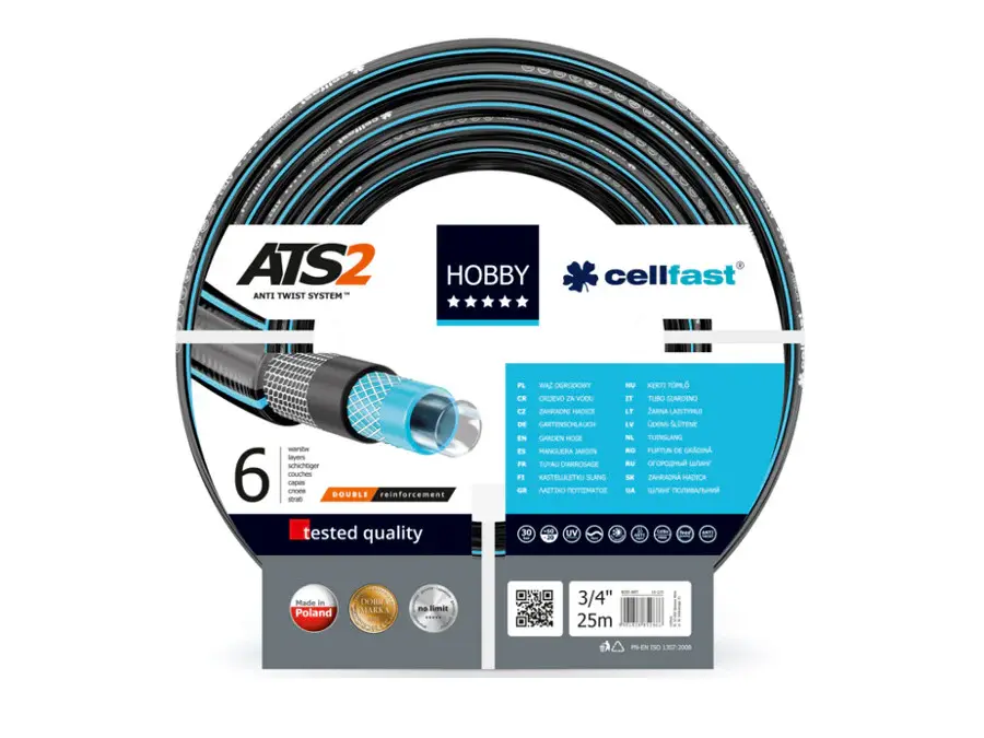 Cellfast Hobby ATS2 3/4" 6-ply garden hose 25m