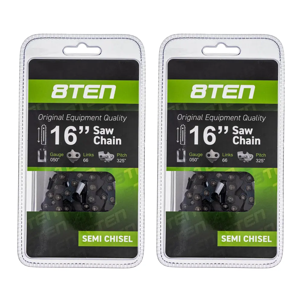 Chainsaw Chain 16 Inch Bar .050 .325 66 DL Husqvarna 20BPX066G 2 Pack
