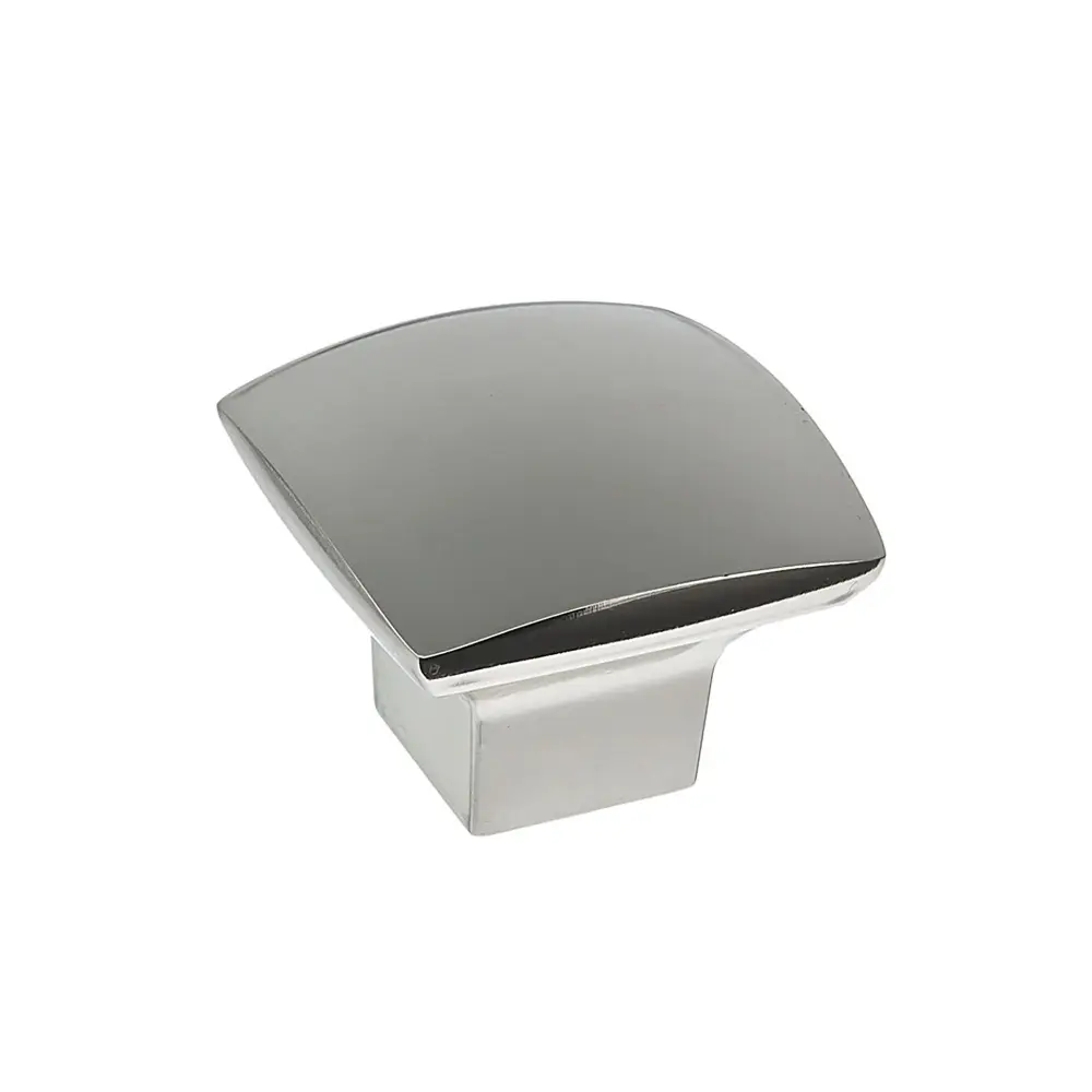Contemporary Shiny Nickel Metal Knob, # 8143