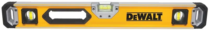 DEWALT DWHT43224 Box Beam Level, 24 L, 3-Vial, 1-Hang Hole, Non-Magnetic, Aluminium