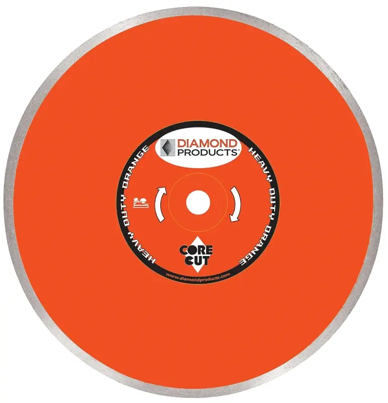 Diamond Products 12359 Robust Blade, 10 Dia, 5/8 Arbor, Diamond Cutting Edge, Continuous Rim