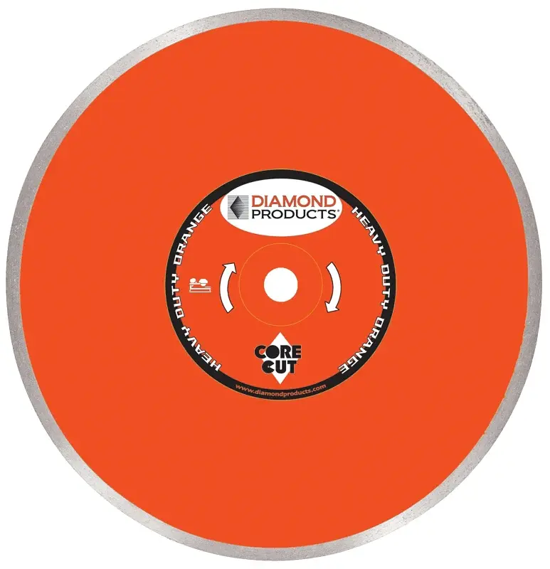 Diamond Products 57855 Heavy-use Blade, 7 Dia, 5/8 Arbor, Diamond Cutting Edge, Continuous Rim