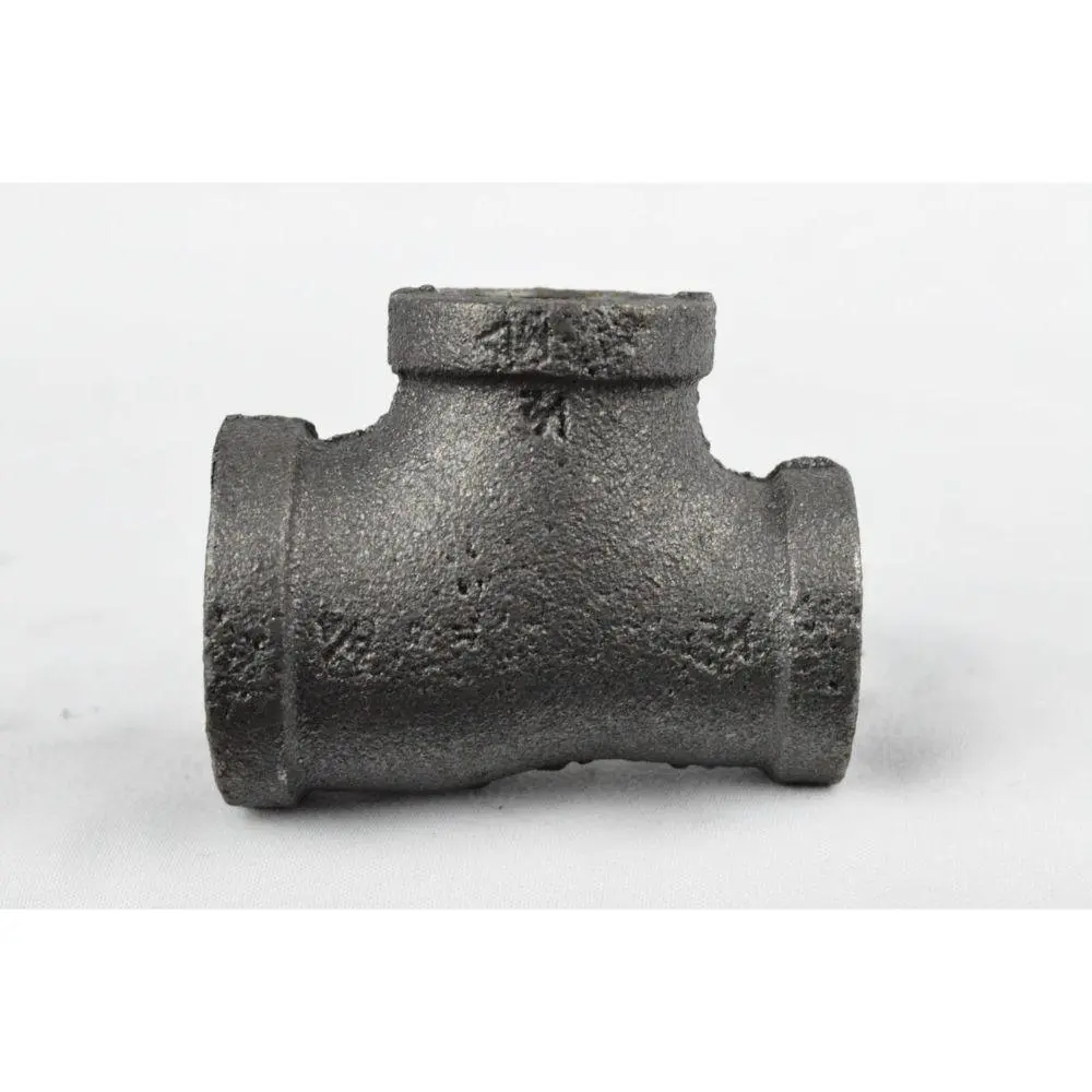 3/4" X 3/4" X 1/2" DOMESTIC MIDNIGHT MALLEABLE IRON REDUCING TEE-USA