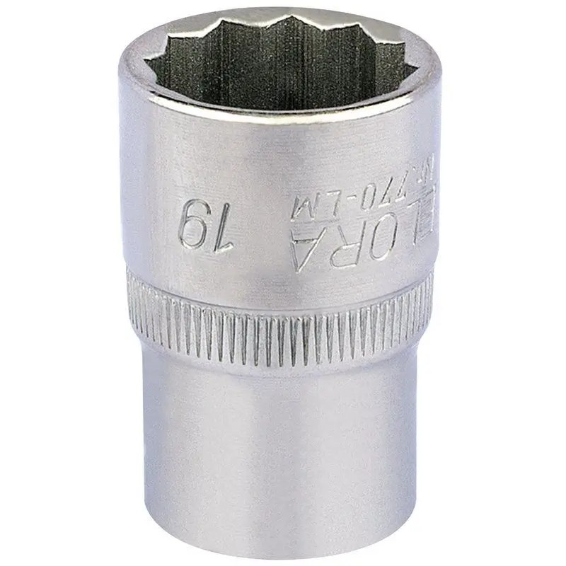 Draper 770-LM 19 Elora Bi-Hexagon Socket, 1/2" Sq. Dr., 19mm