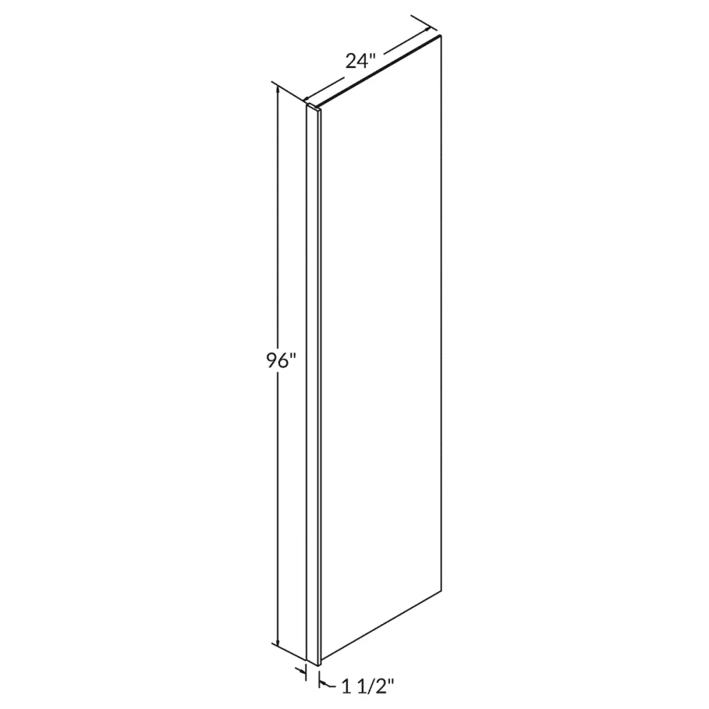 End Panel Molding PREPRP1.596 Milan Pearl 0.5 . width 96 . height 24 . depth