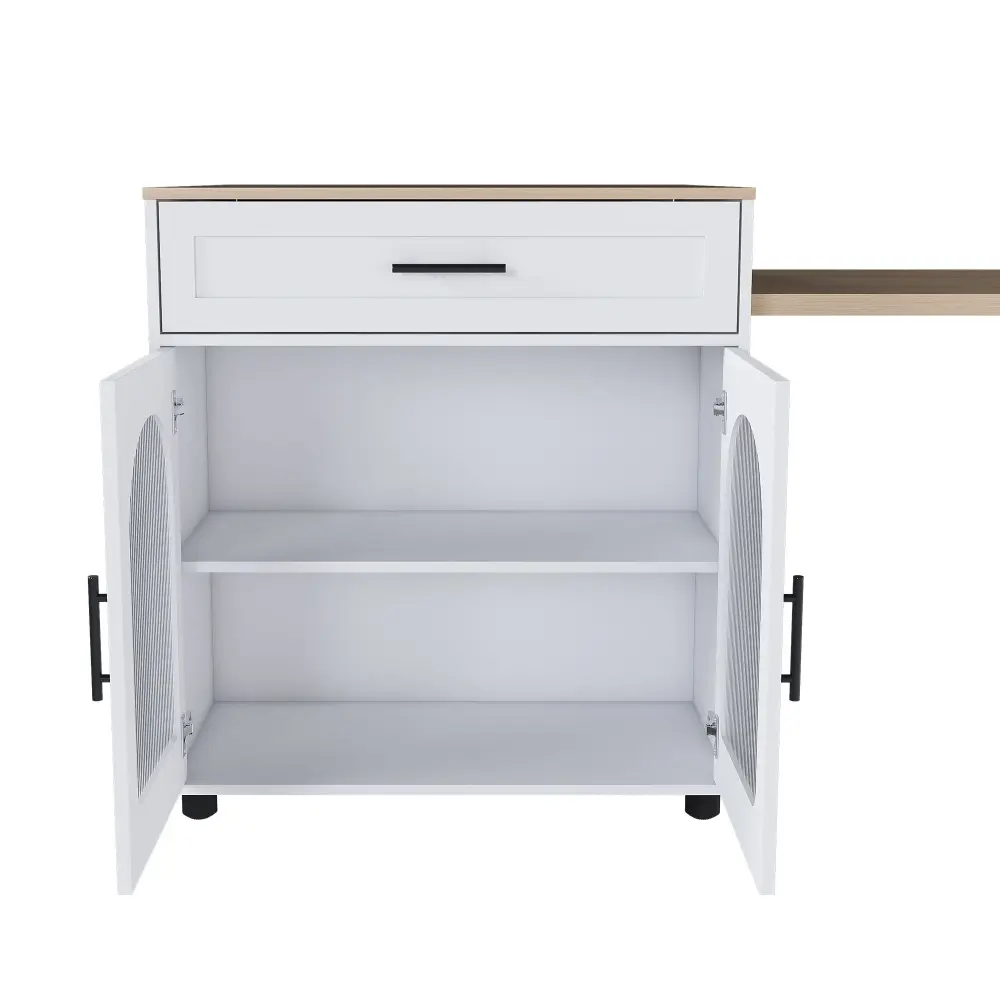 Expandable Kitchen Island Power Outlet