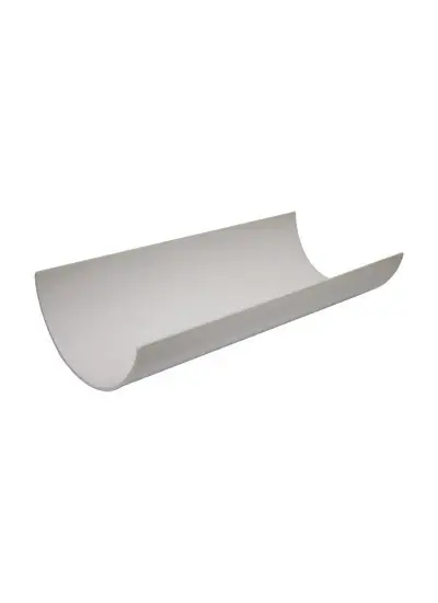 FloPlast 112mm Round Gutter 4 Metre Ivory