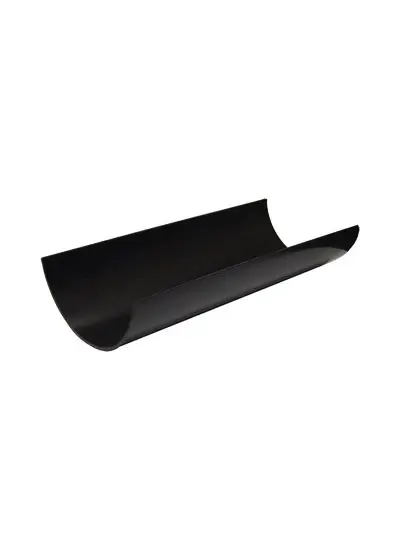 FloPlast 112mm Round Gutter 4 Metre Jet-black