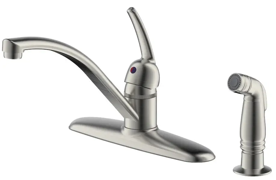 Fontaine Builder's Series 4 Hole Kitchen Faucet Side Spray Soft-touch Nickel