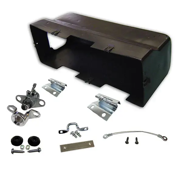 Glove Box Rebuild Kit w/Fuse Hole, 1966-77 Ford Bronco