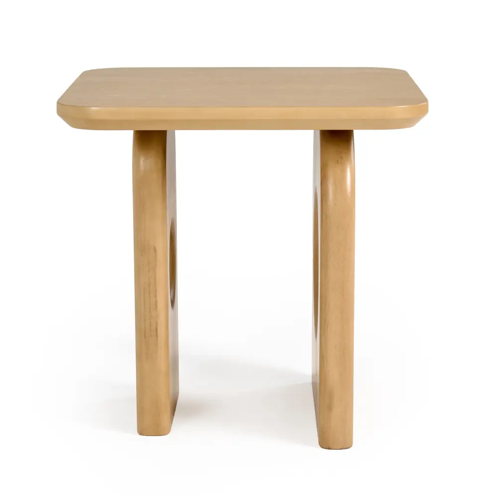 High Precision Nova Domus Oshana - Modern Snow Oak End Table