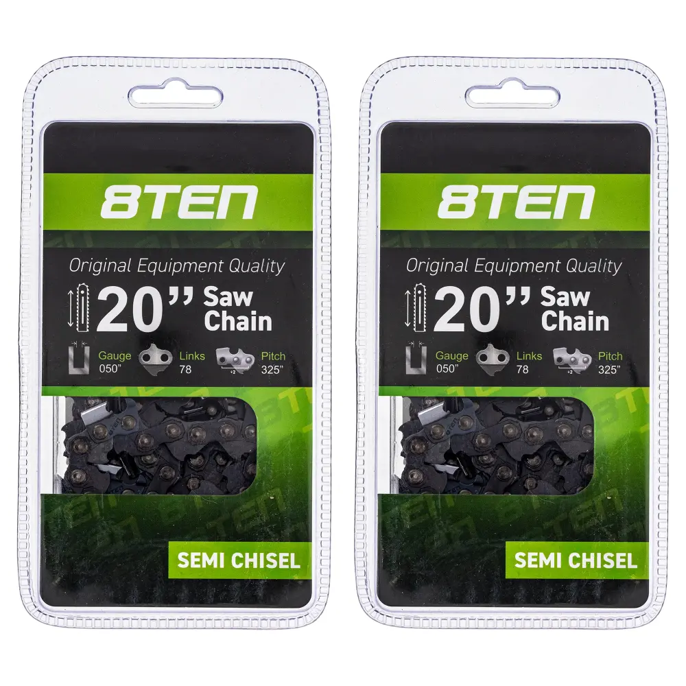 20 Inch Chainsaw Chain .050 .325 78DL Husqvarna 50 Jonsered CS2250 2 Pack