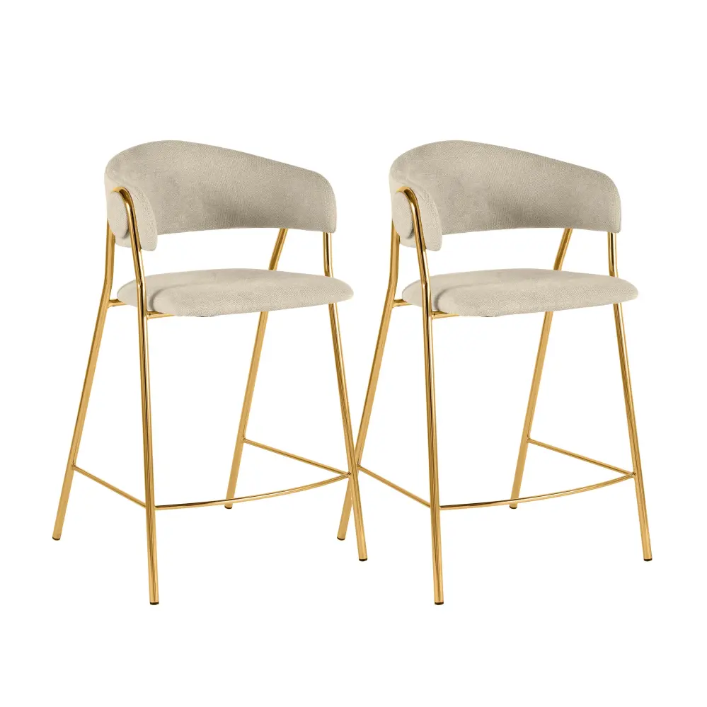 Lara Cream Counter Stool Inspire Me! Home Decor - Adjust 2