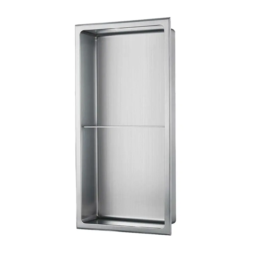 Layla Shower Niche 12'' x 24'' 1 Shelf, Stainless Alloy